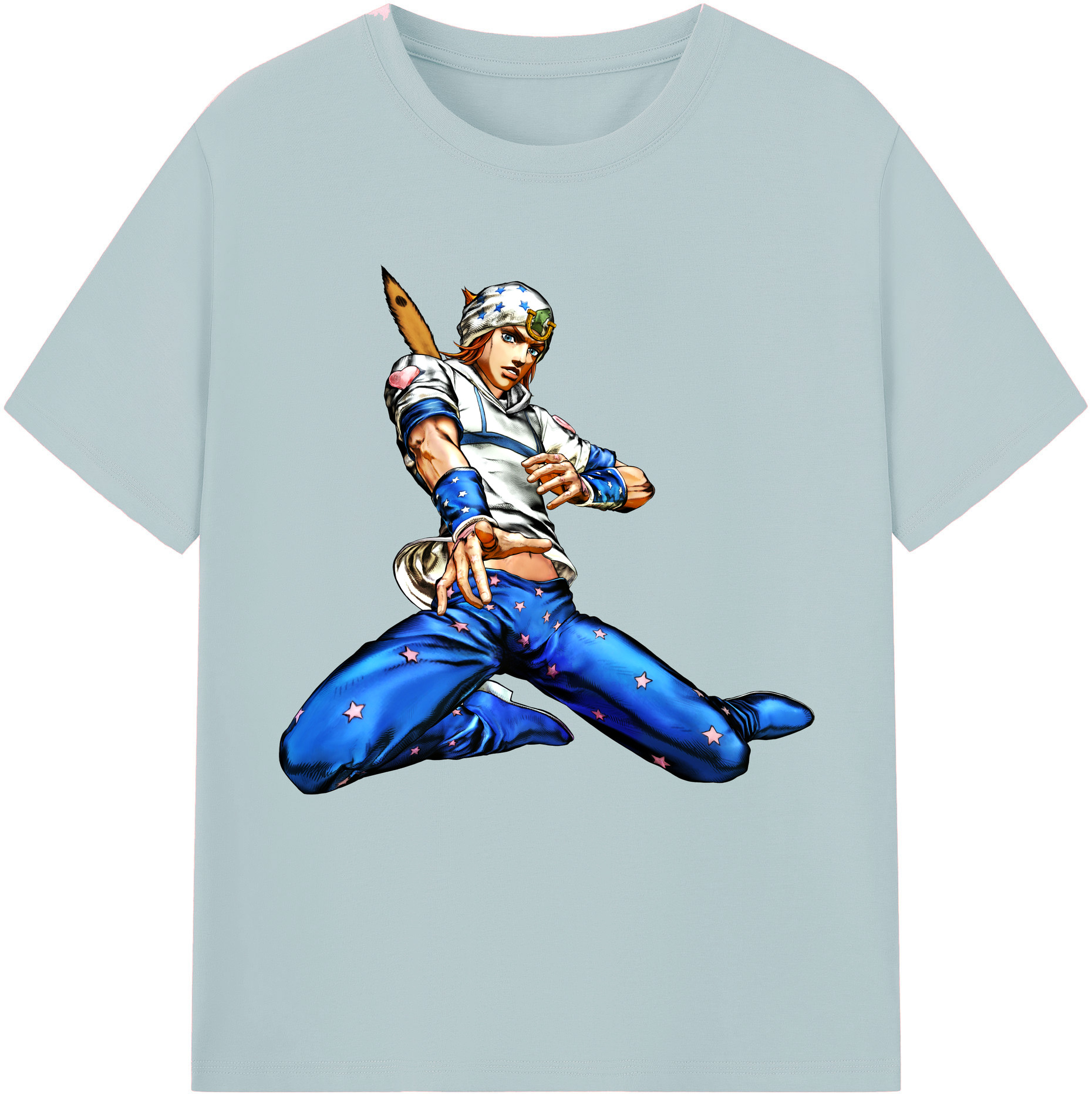 （画像用） ジョジョの奇妙な冒険 ジョナサン?ジョースター JoJo's Bizarre Adventure Jonathan Joestar 綿100％半袖Tシャツ（フロントプリント）